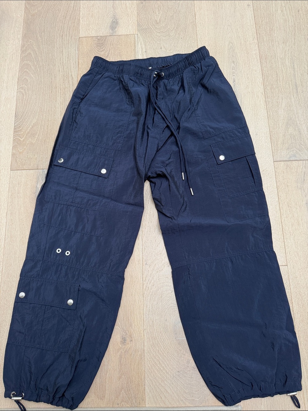 cinq a sept Navy Cargo Drawstring Jogger Pants